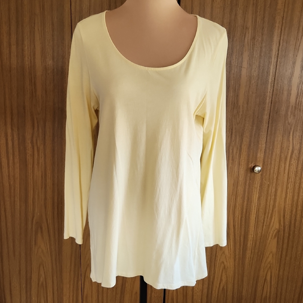 Pure Jill Women's Long Sleeve Top in Light Yellow